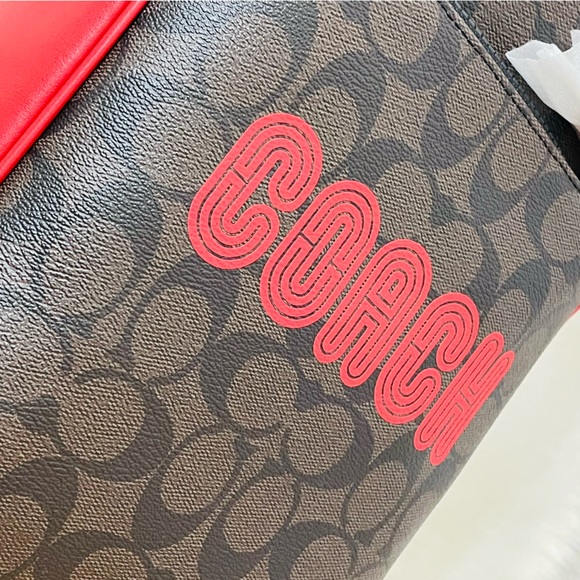 NWT Coach Westway backpack in Colorblock Signature Canvas with Coach Patch Sling - Picture 7 of 13